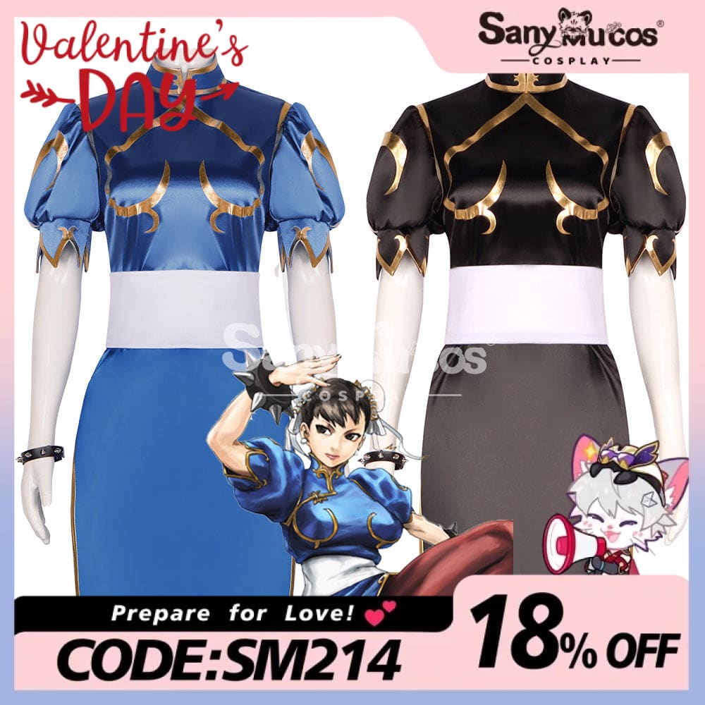 【In Stock】Game Street Fighter Cosplay Chun-Li Costume Plus Size Costumes