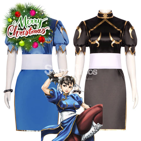 【In Stock】Game Street Fighter Cosplay Chun-Li Costume Plus Size Costumes