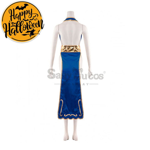 【In Stock】Game Street Fighter Cosplay Chun-Li Costume Sexy Cheongsam Plus Size Costumes