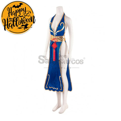 【In Stock】Game Street Fighter Cosplay Chun-Li Costume Sexy Cheongsam Plus Size Costumes