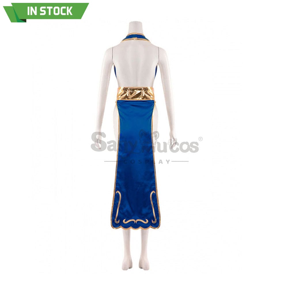 【In Stock】Game Street Fighter Cosplay Chun-Li Costume Sexy Cheongsam Plus Size Costumes