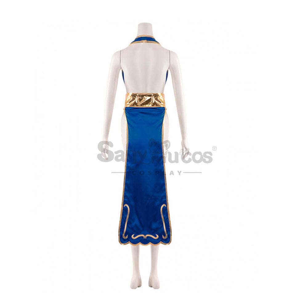 【In Stock】Game Street Fighter Cosplay Chun-Li Costume Sexy Cheongsam Plus Size Costumes