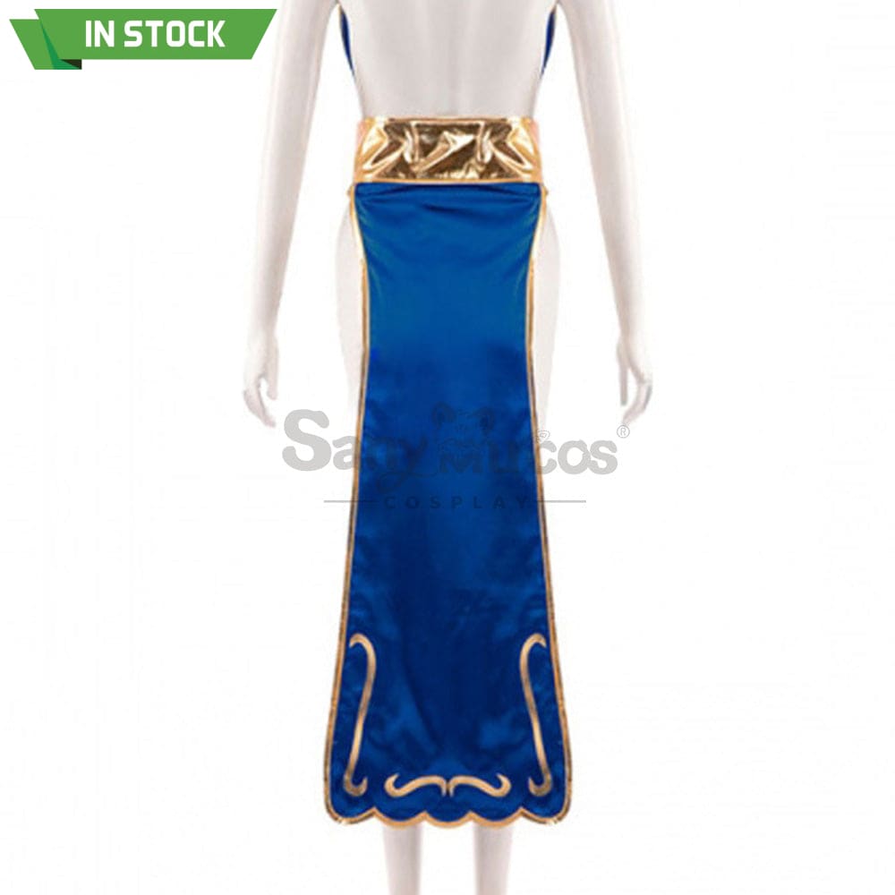 【In Stock】Game Street Fighter Cosplay Chun-Li Costume Sexy Cheongsam Plus Size Costumes