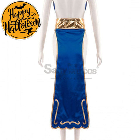 【In Stock】Game Street Fighter Cosplay Chun-Li Costume Sexy Cheongsam Plus Size Costumes