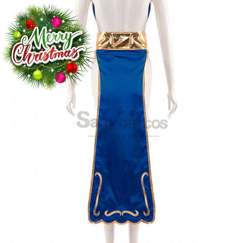 【In Stock】Game Street Fighter Cosplay Chun-Li Costume Sexy Cheongsam Plus Size Costumes