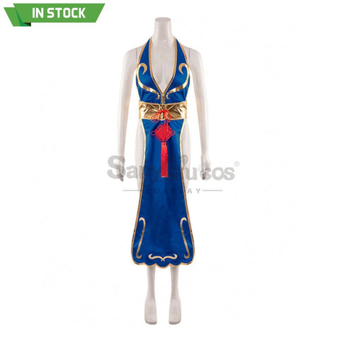 【In Stock】Game Street Fighter Cosplay Chun-Li Costume Sexy Cheongsam Plus Size Costumes