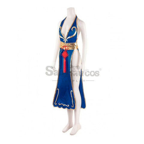 【In Stock】Game Street Fighter Cosplay Chun-Li Costume Sexy Cheongsam Plus Size Costumes