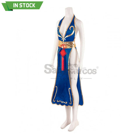 【In Stock】Game Street Fighter Cosplay Chun-Li Costume Sexy Cheongsam Plus Size Costumes