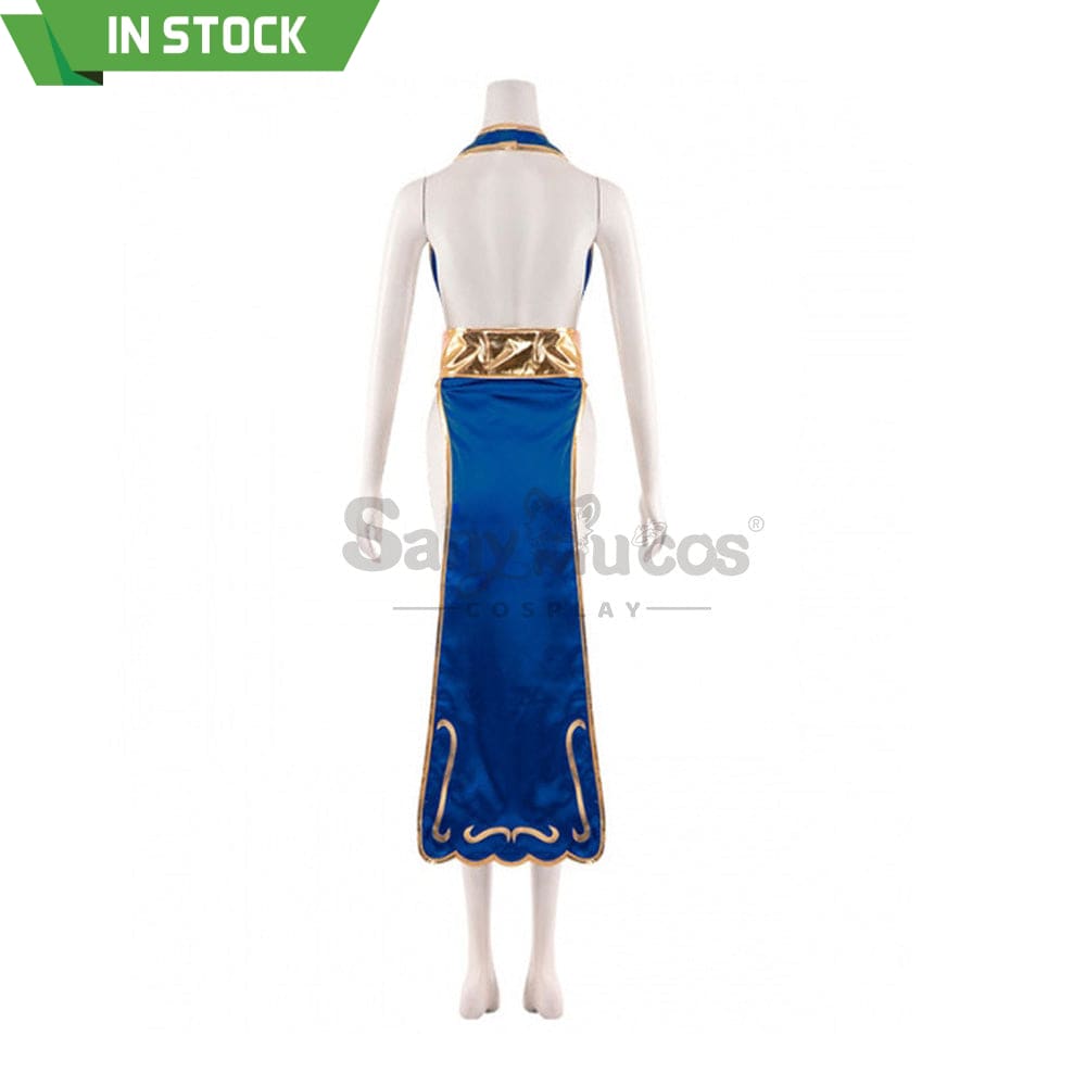 【In Stock】Game Street Fighter Cosplay Chun-Li Costume Sexy Cheongsam Plus Size Costumes