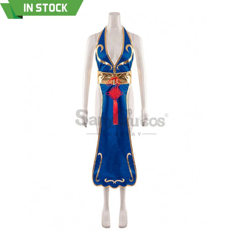 【In Stock】Game Street Fighter Cosplay Chun-Li Costume Sexy Cheongsam Plus Size Costumes