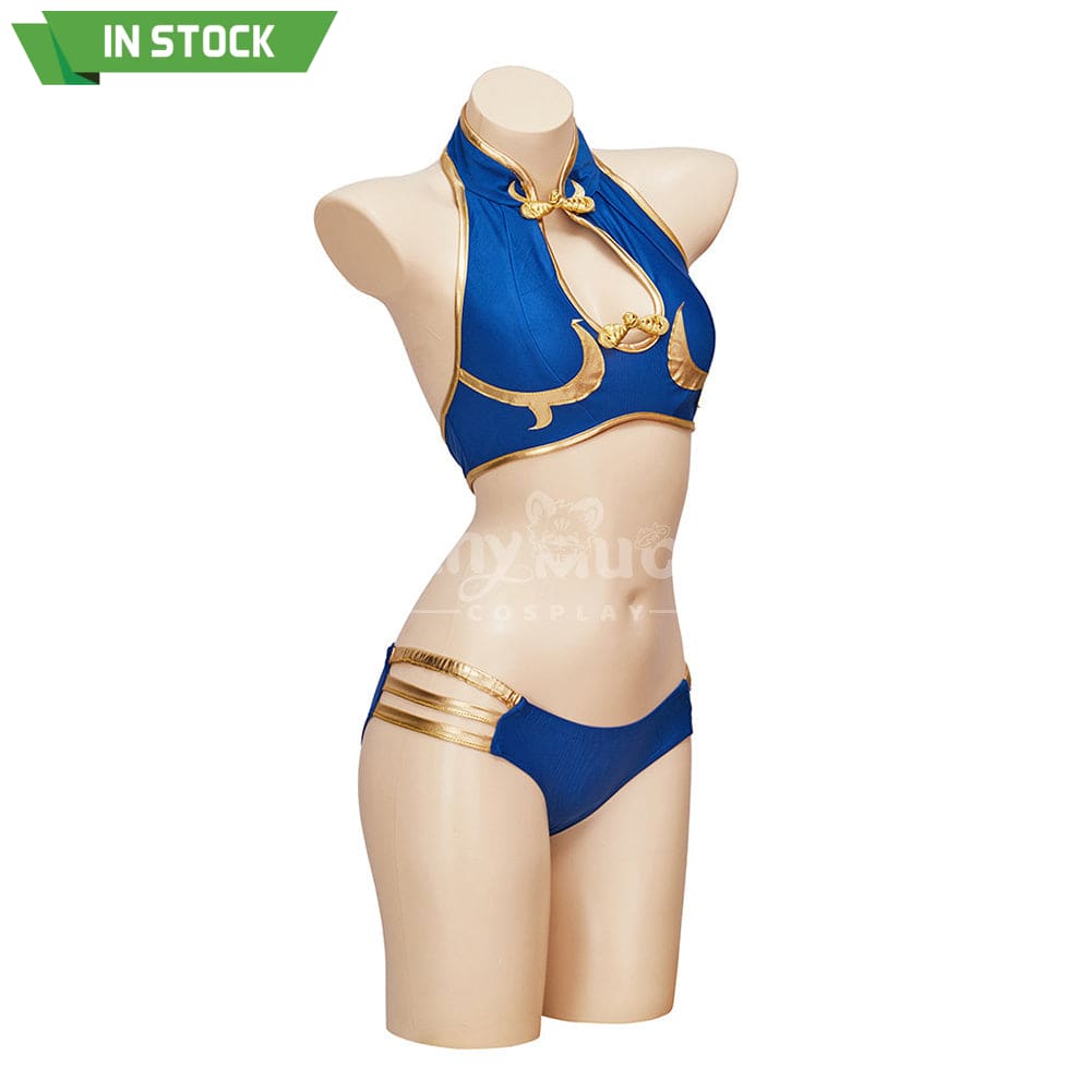 【In Stock】Game Street Fighter Cosplay Chun-Li Swimsuit Costume Plus Size Costumes