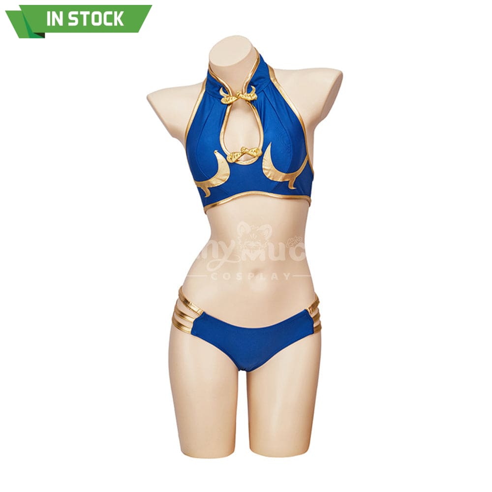 【In Stock】Game Street Fighter Cosplay Chun-Li Swimsuit Costume Plus Size Costumes