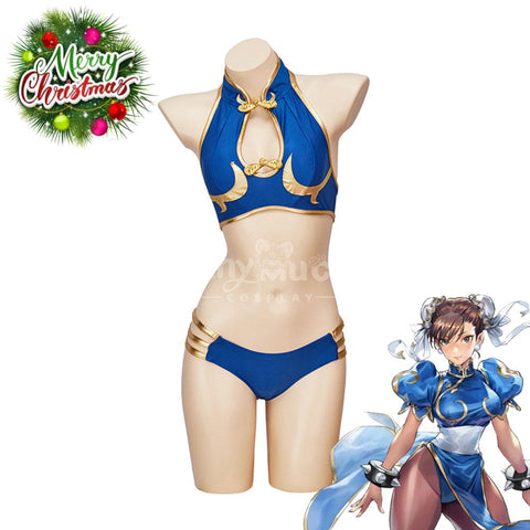 【In Stock】Game Street Fighter Cosplay Chun-Li Swimsuit Costume Plus Size Costumes
