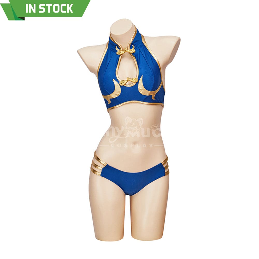 【In Stock】Game Street Fighter Cosplay Chun-Li Swimsuit Costume Plus Size Costumes