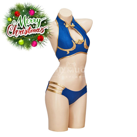 【In Stock】Game Street Fighter Cosplay Chun-Li Swimsuit Costume Plus Size Costumes