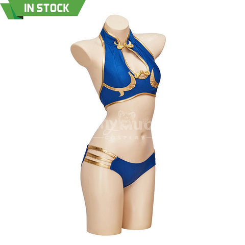 【In Stock】Game Street Fighter Cosplay Chun-Li Swimsuit Costume Plus Size Costumes