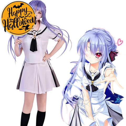 【In Stock】Game Summer Pockets Cosplay Naruse Shiroha&Sorakado Ao Cosplay Costume Cosplay Costumes