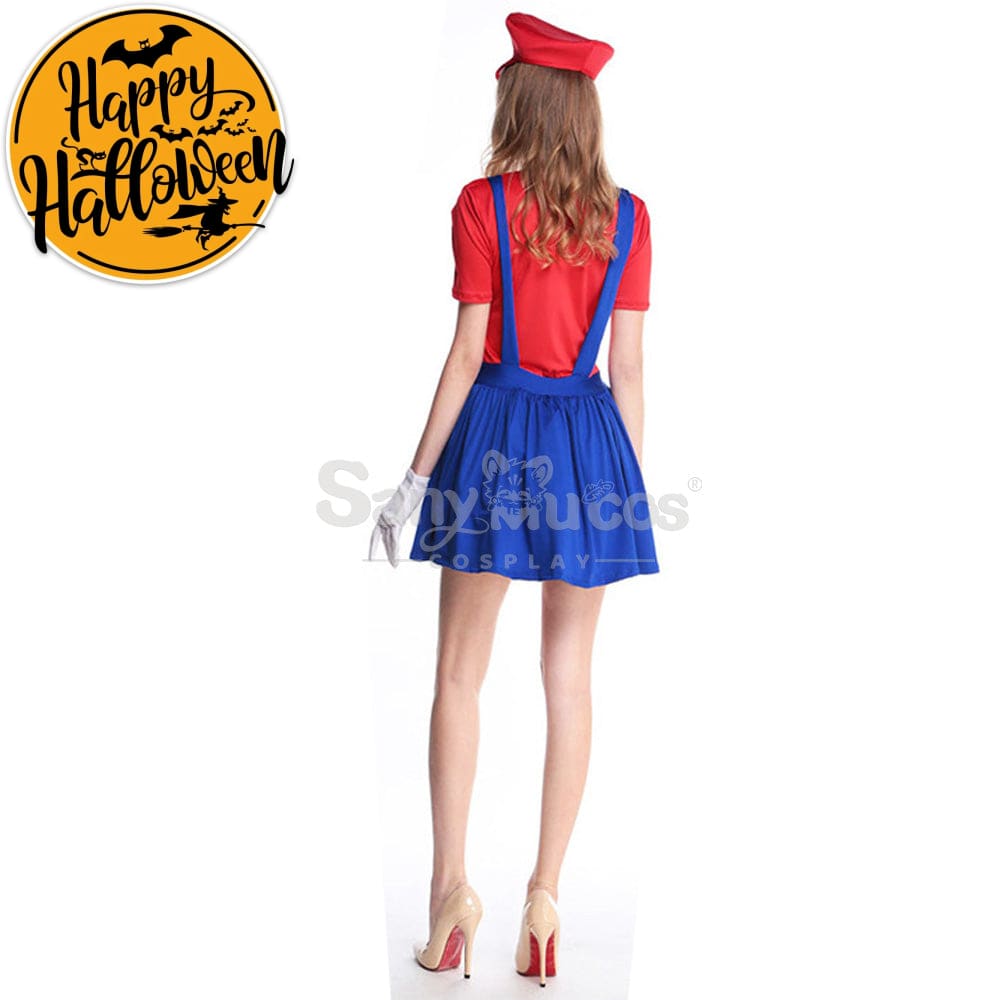 【In Stock】Game Super Mario Bros. Cosplay Mario/Luigi Costume Female Costumes