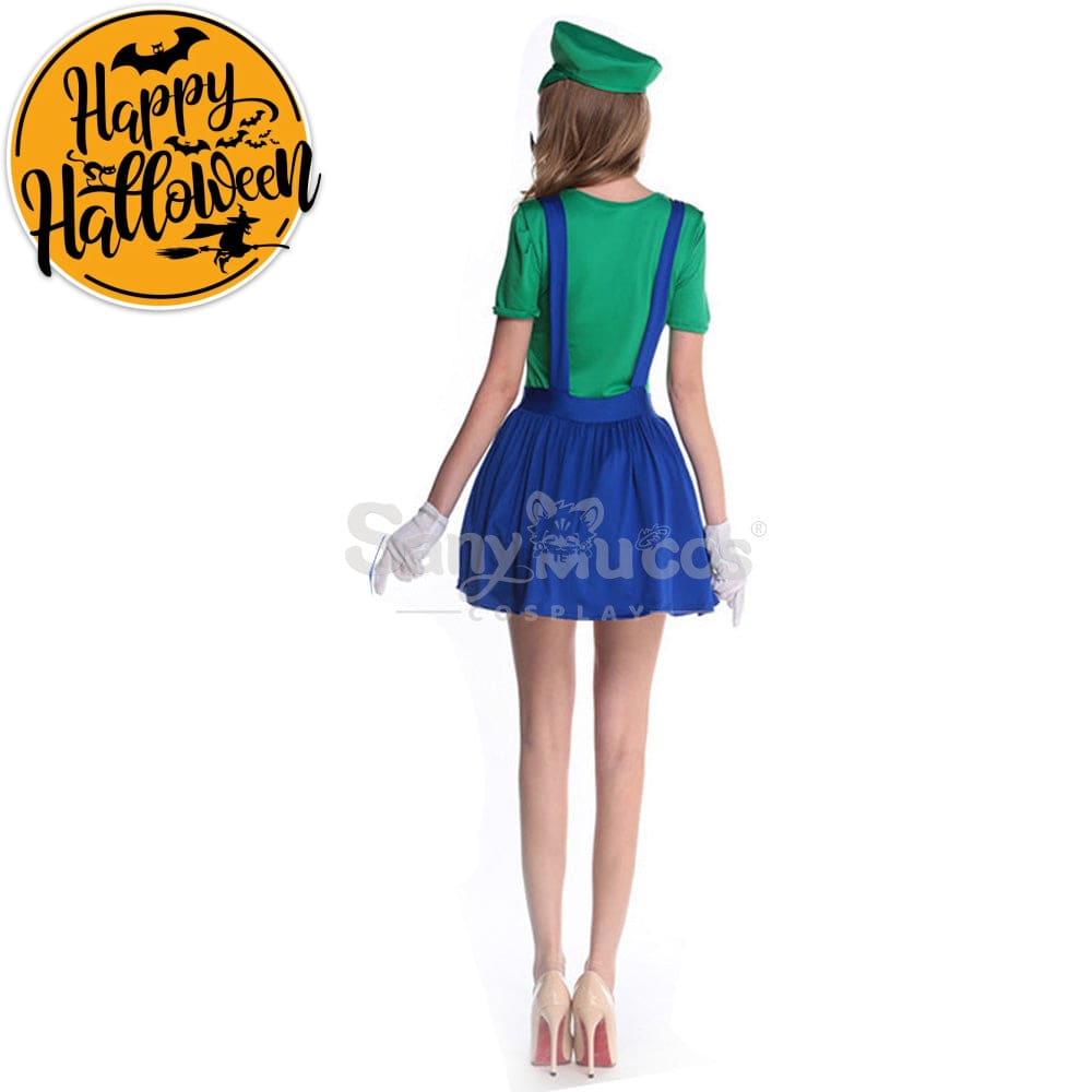 【In Stock】Game Super Mario Bros. Cosplay Mario/Luigi Costume Female Costumes