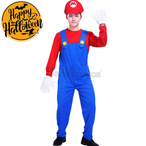 【In Stock】Game Super Mario Bros. Cosplay Mario/Luigi Costume Male / S Costumes