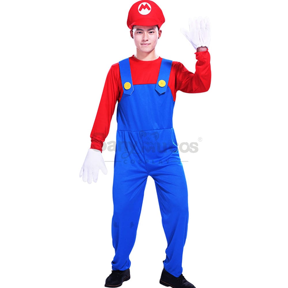 【In Stock】Game Super Mario Bros. Cosplay Mario/Luigi Costume Male / S Costumes