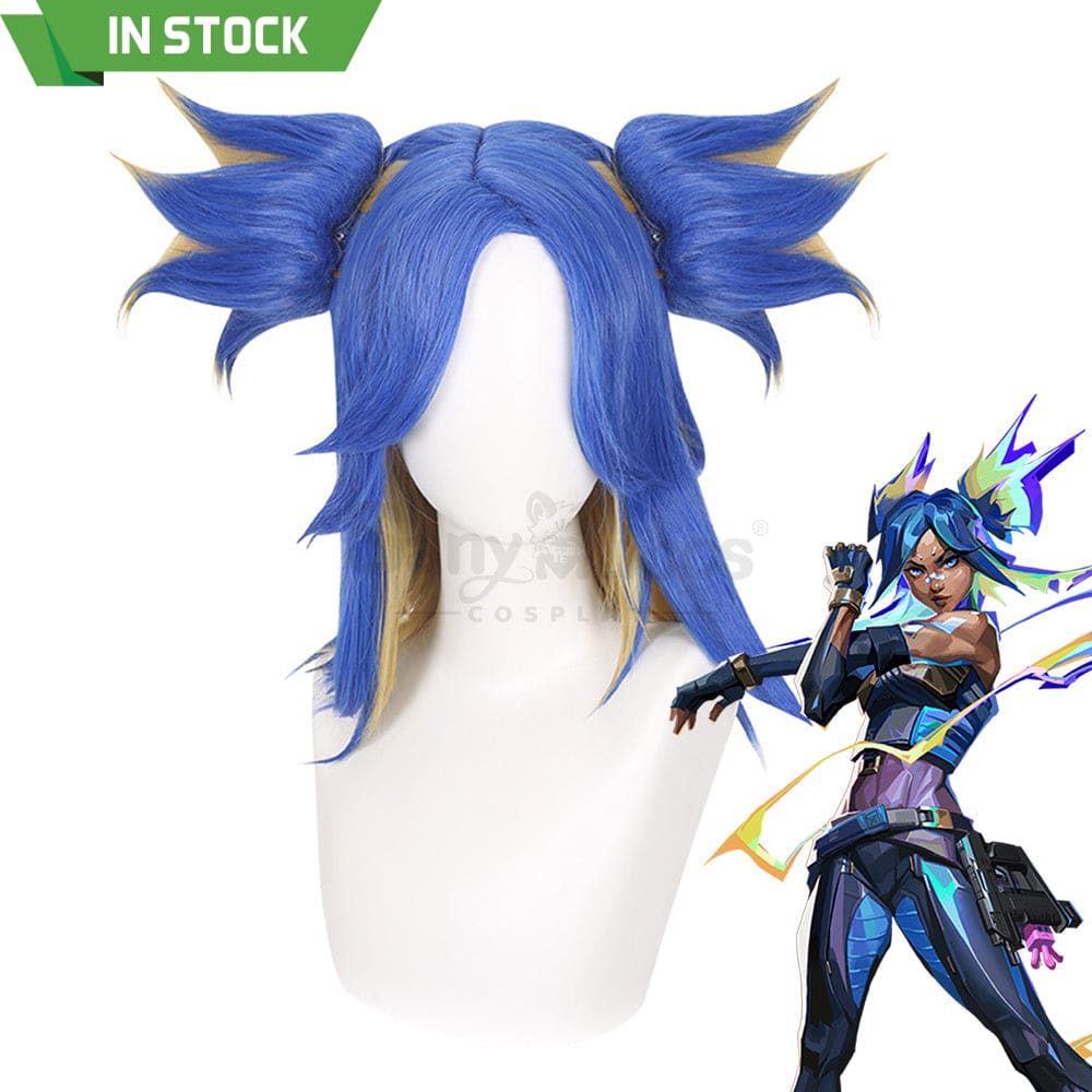 【In Stock】Game Valorant Cosplay Neon Wig Wigs