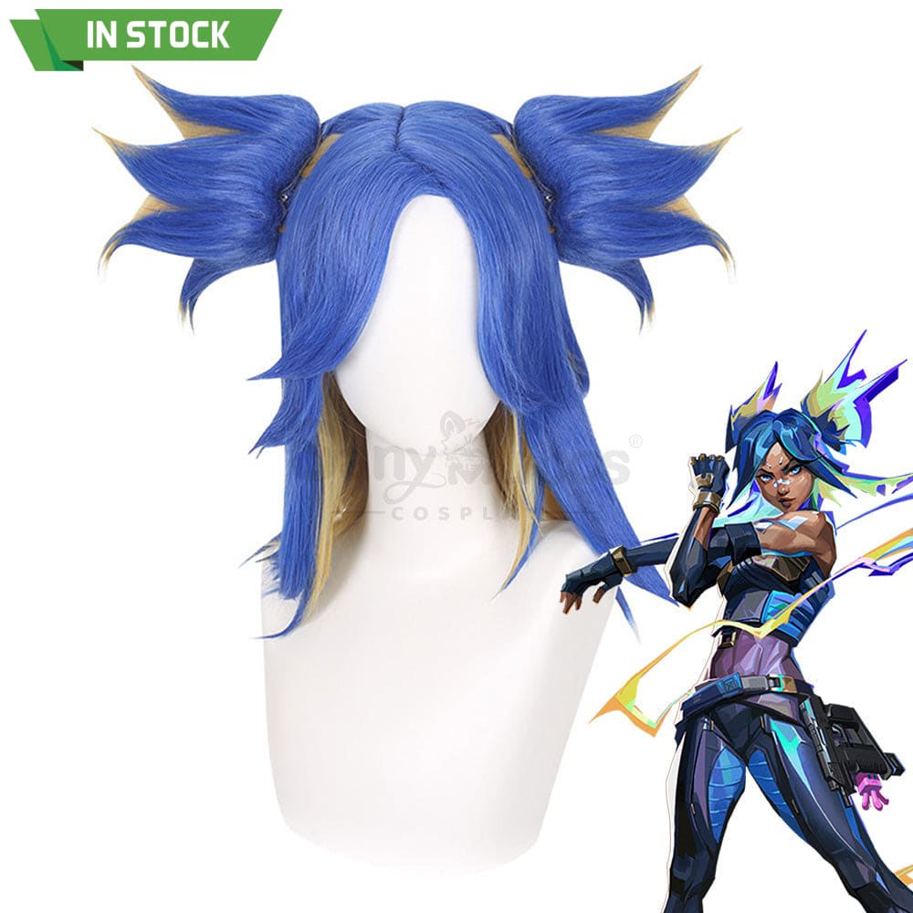 【In Stock】Game Valorant Cosplay Neon Wig Wigs