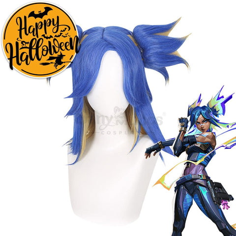 【In Stock】Game Valorant Cosplay Neon Wig Wigs