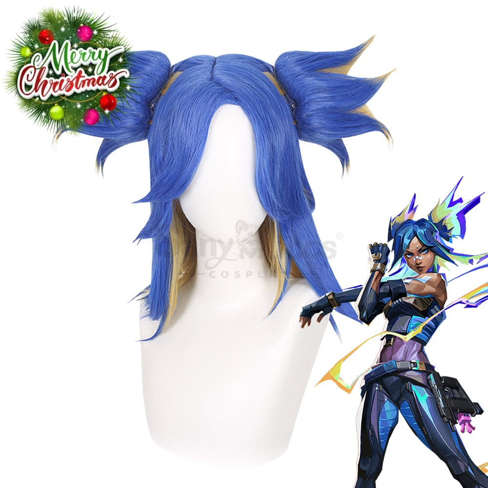 【In Stock】Game Valorant Cosplay Neon Wig Wigs