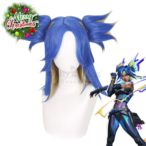 【In Stock】Game Valorant Cosplay Neon Wig Wigs