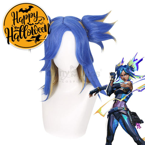 【In Stock】Game Valorant Cosplay Neon Wig Wigs