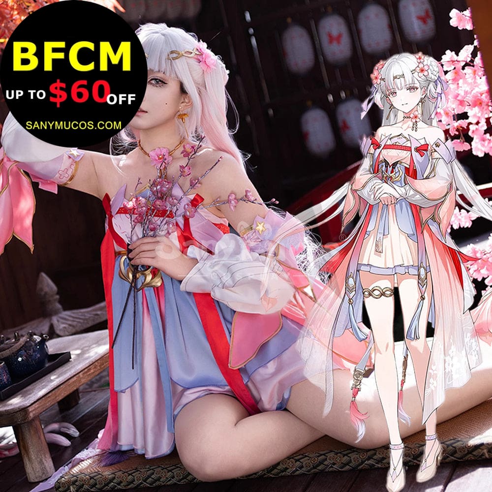 【In Stock】Game Wuthering Waves Cosplay Peach Blossom Radiance Costume Cosplay Costumes