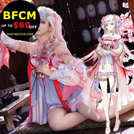 【In Stock】Game Wuthering Waves Cosplay Peach Blossom Radiance Costume Cosplay Costumes 1000