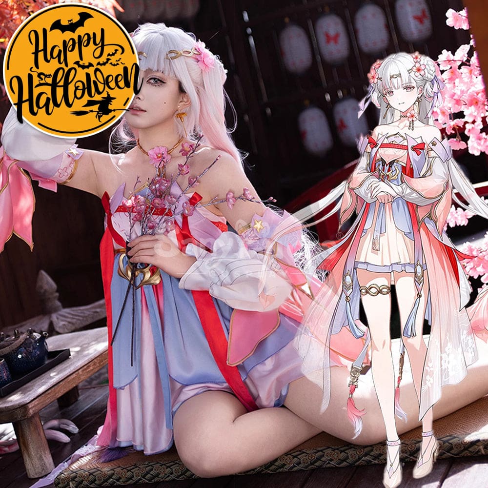 【In Stock】Game Wuthering Waves Cosplay Peach Blossom Radiance Costume Cosplay Costumes