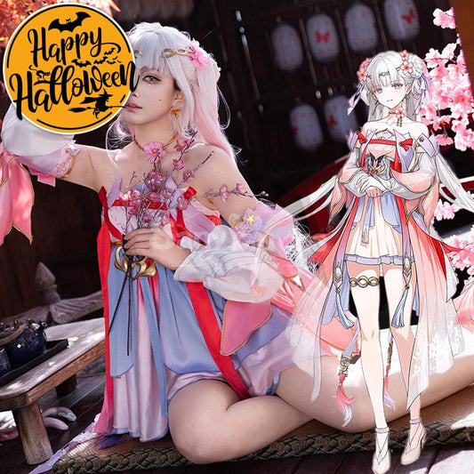 【In Stock】Game Wuthering Waves Cosplay Peach Blossom Radiance Costume Cosplay Costumes 1000