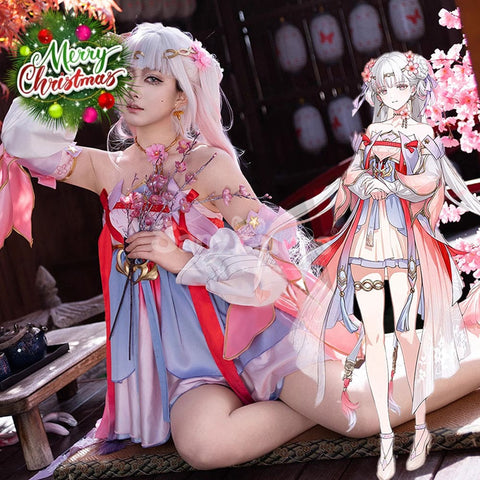 【In Stock】Game Wuthering Waves Cosplay Peach Blossom Radiance Costume Cosplay Costumes