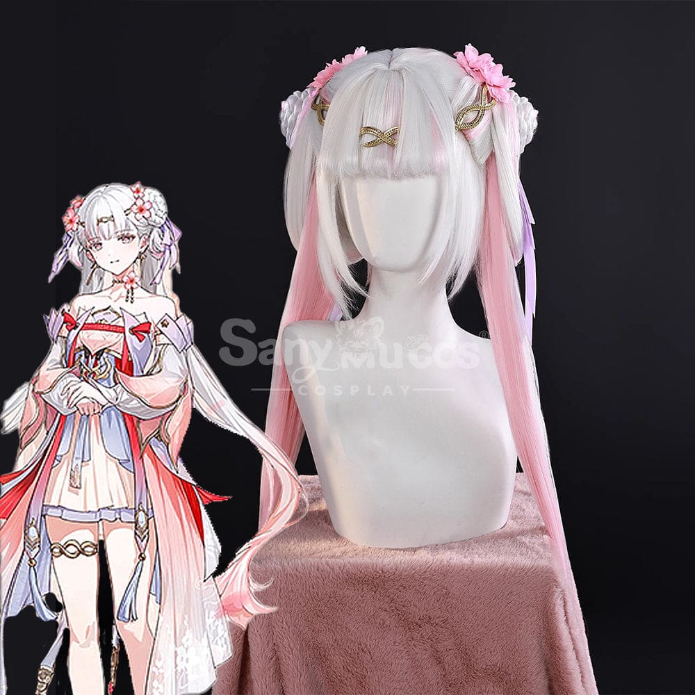 【In Stock】Game Wuthering Waves Cosplay Peach Blossom Radiance Cosplay Wig Cosplay Wigs