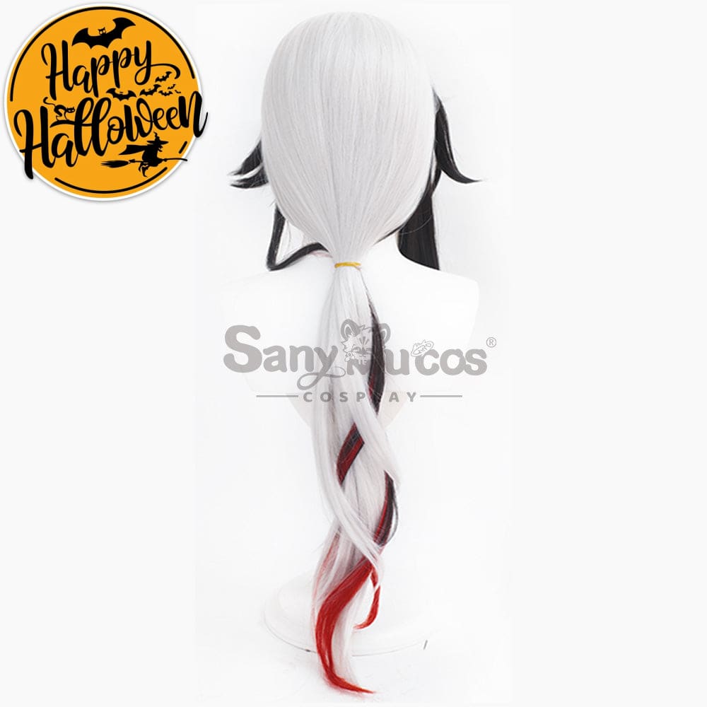 【In Stock】Genshin Impact Fatui Cosplay Wig The Knave Arlecchino Black And White Short Wigs