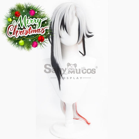 【In Stock】Genshin Impact Fatui Cosplay Wig The Knave Arlecchino Black And White Short Wigs