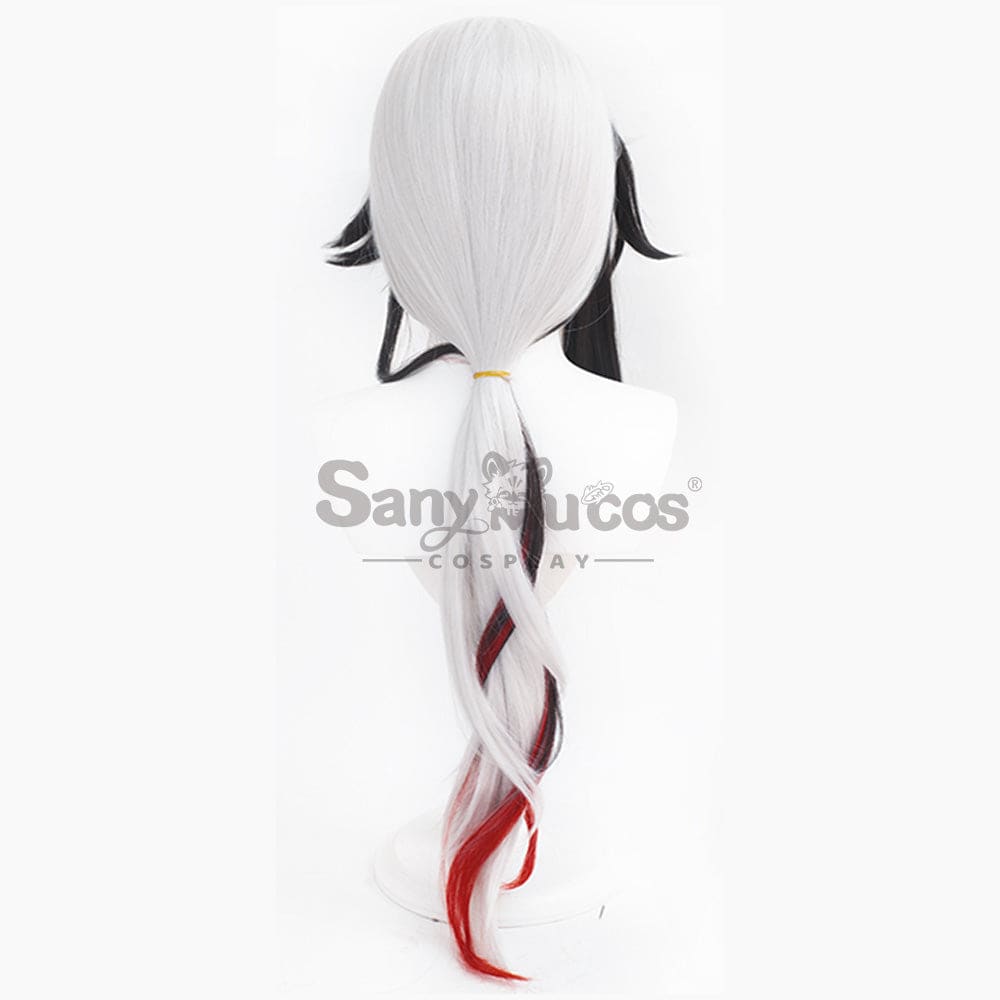 【In Stock】Genshin Impact Fatui Cosplay Wig The Knave Arlecchino Black And White Short Wigs