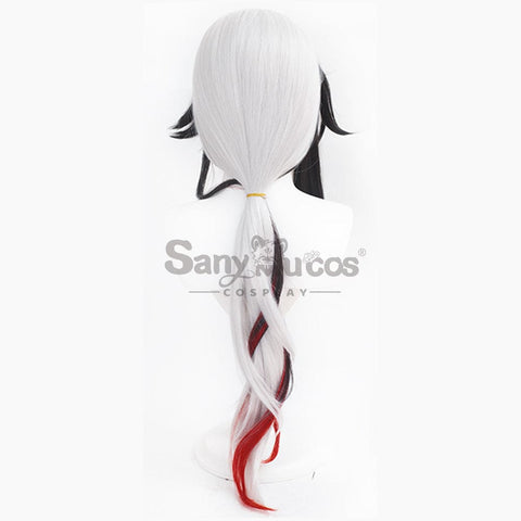 【In Stock】Genshin Impact Fatui Cosplay Wig The Knave Arlecchino Black And White Short Wigs