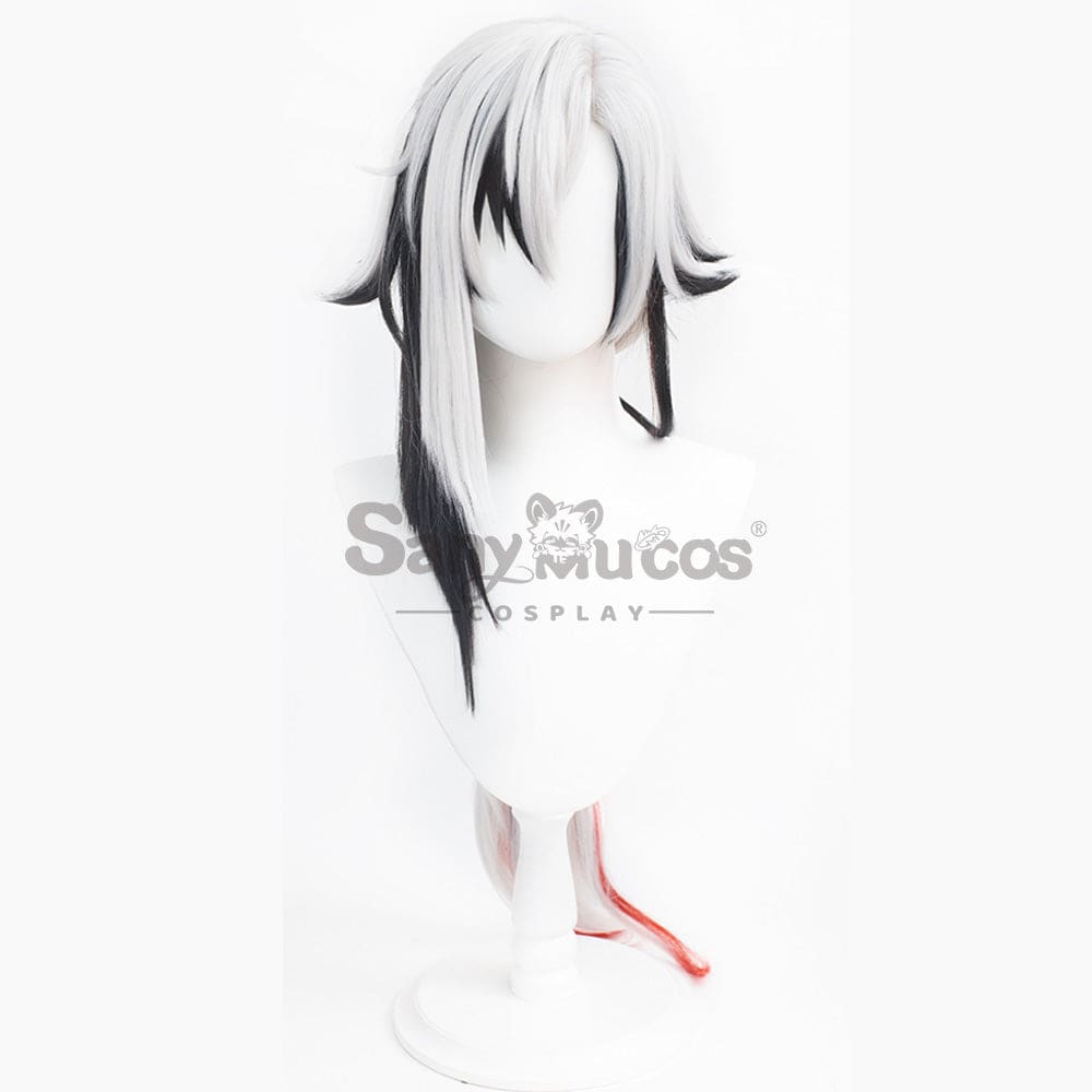 【In Stock】Genshin Impact Fatui Cosplay Wig The Knave Arlecchino Black And White Short Wigs
