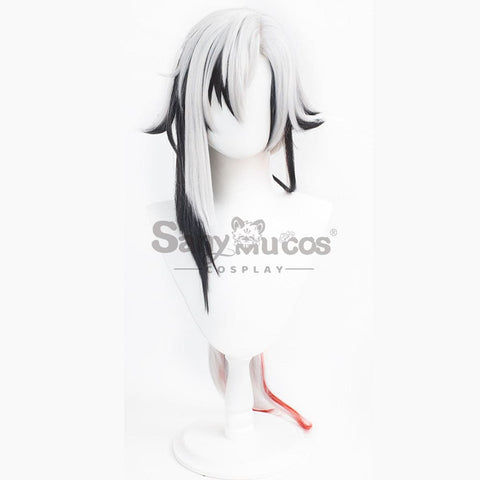 【In Stock】Genshin Impact Fatui Cosplay Wig The Knave Arlecchino Black And White Short Wigs