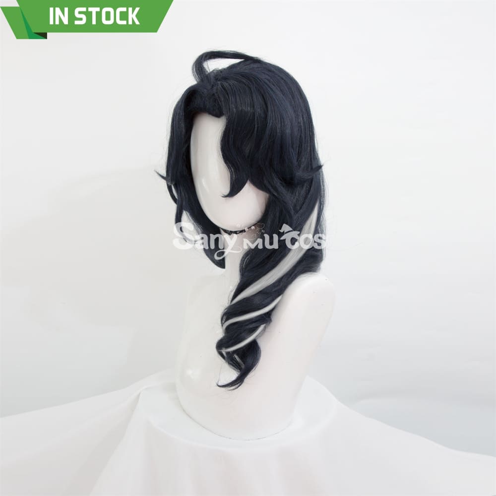 Genshin Impact Pantalone Cosplay Wig Navy Blue Wig