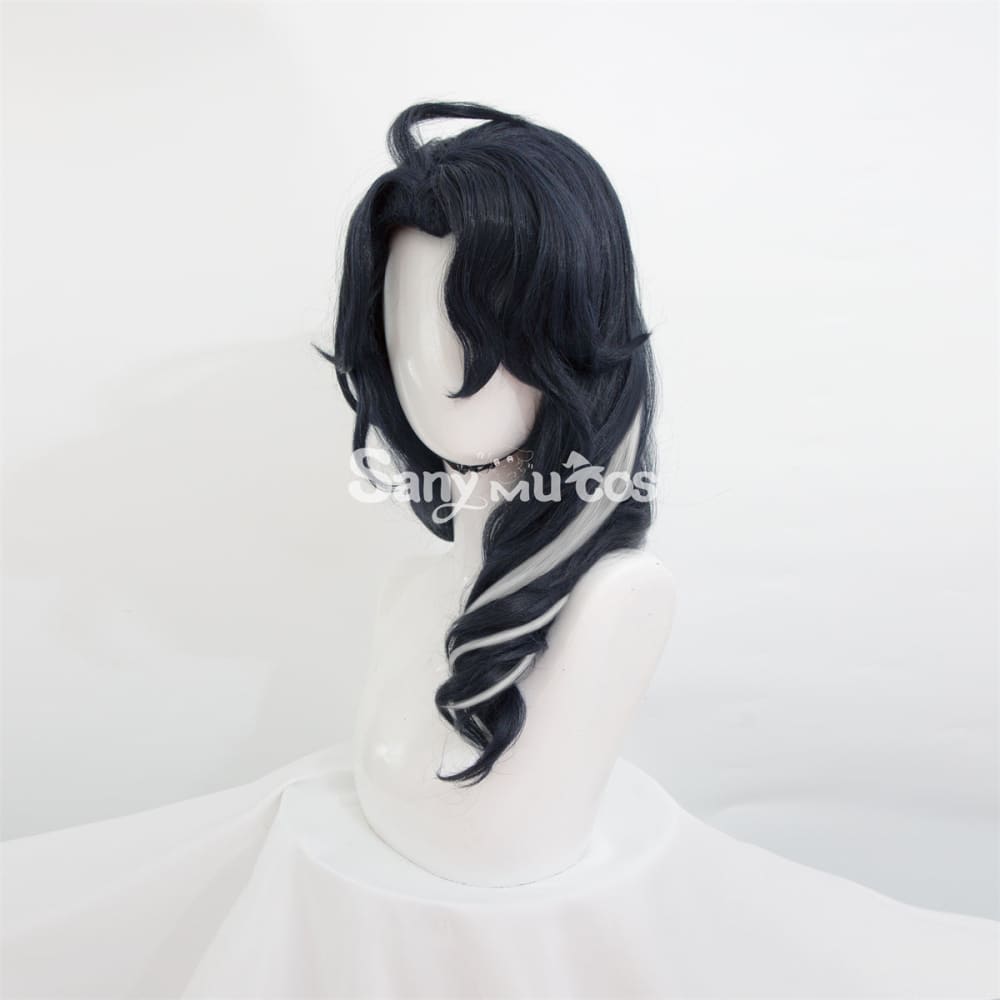 Genshin Impact Pantalone Cosplay Wig Navy Blue Wig