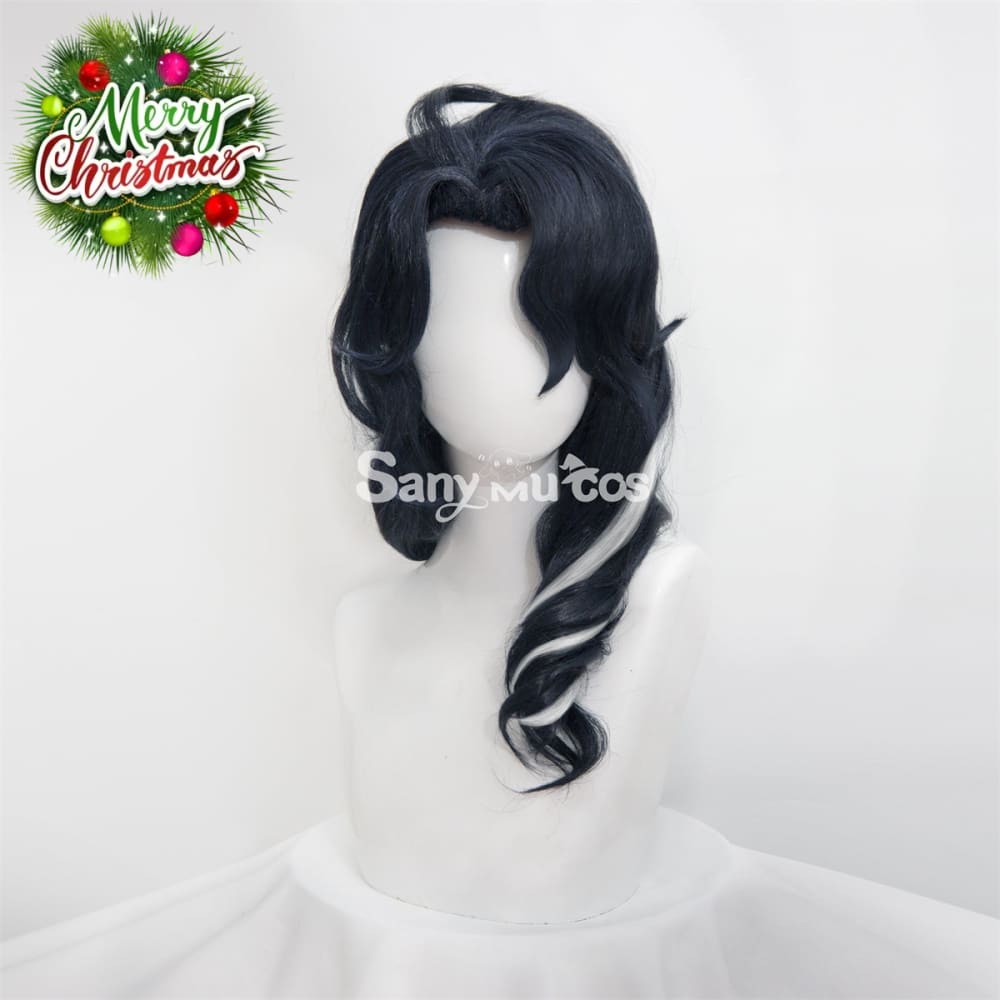 Genshin Impact Pantalone Cosplay Wig Navy Blue Wig
