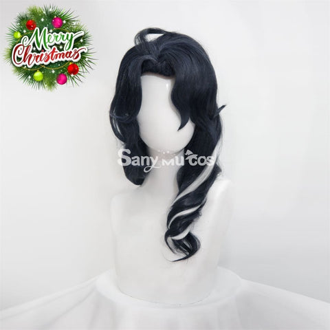 Genshin Impact Pantalone Cosplay Wig Navy Blue Wig