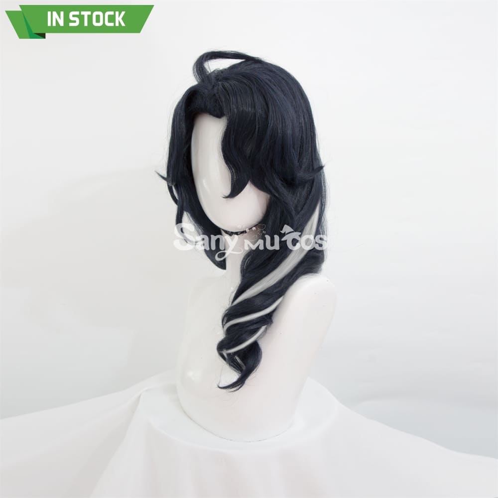 Genshin Impact Pantalone Cosplay Wig Navy Blue Wig