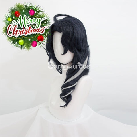 Genshin Impact Pantalone Cosplay Wig Navy Blue Wig