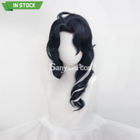 Genshin Impact Pantalone Cosplay Wig Navy Blue Wig